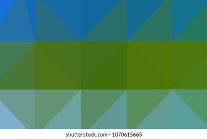 Light Blue, Green vector abstract polygonal pattern. Shining colored illustration in a new style. A completely new template for your business design.