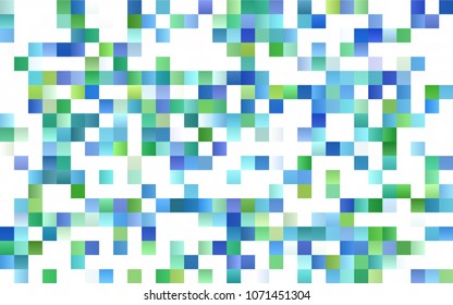 Light Blue, Green vector abstract textured polygonal background. Blurry rectangular design. The pattern with repeating rectangles can be used for background.