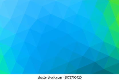 Light Blue, Green vector abstract mosaic pattern. Colorful illustration in polygonal style with gradient. A completely new design for your business.