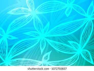 Light Blue, Green vector abstract doodle template. Geometric doodle illustration in Origami style with gradient. The pattern can be used for wallpapers and coloring books.
