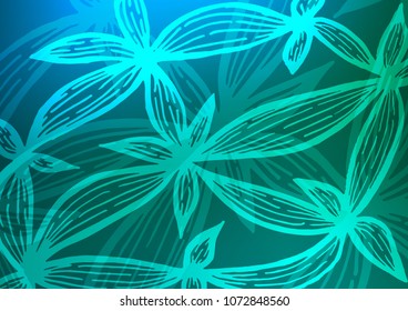 Light Blue, Green vector abstract doodle texture. Modern geometrical abstract illustration with doodles. The doodle design can be used for your web site.