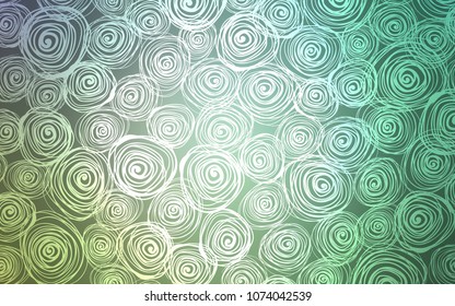 Light Blue, Green vector abstract doodle background. Modern geometrical abstract illustration with roses. The best blurred design for your business.