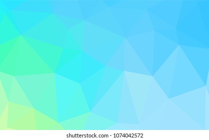Light Blue, Green vector abstract polygonal background. Creative illustration in halftone style with gradient. The template for cell phone's backgrounds.