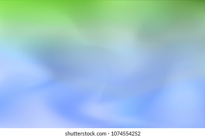 Light Blue, Green vector abstract blurred layout. Glitter abstract illustration with an elegant design. The best blurred design for your business.