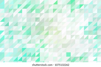 Light Blue, Green vector abstract colorful background, which consist of triangles. Pattern with colored triangles on white background.