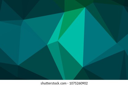 Light Blue, Green vector abstract polygonal pattern. Colorful illustration in polygonal style with gradient. Triangular pattern for your business design.