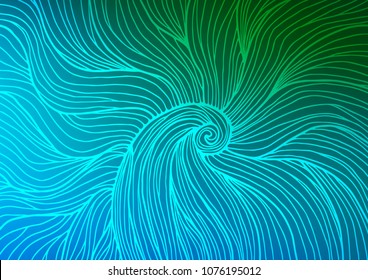 Light Blue, Green vector abstract doodle pattern. Brand-new colored illustration in blurry style with doodles. The textured pattern can be used for website.