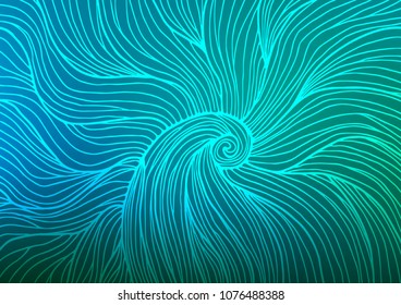 Light Blue, Green vector abstract doodle background. Geometric doodle illustration in Origami style with gradient. The elegant pattern can be used as a part of a brand book.