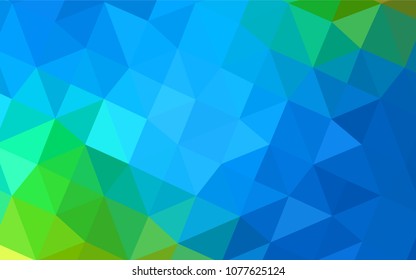 Light Blue, Green vector abstract polygonal pattern. Polygonal abstract illustration with gradient. A new texture for your design.