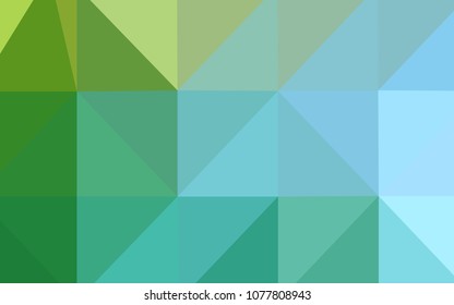 Light Blue, Green vector abstract polygonal pattern. Creative geometric illustration in Origami style with gradient. That new template can be used for your brand book.
