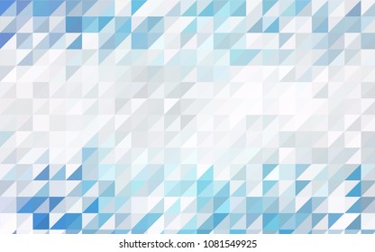 Light Blue, Green vector abstract colorful background, which consist of triangles. Pattern with colored triangles on white background.