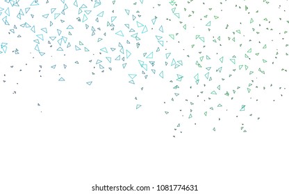 Light Blue, Green vector abstract colorful background, which consist of triangles. Pattern with colored triangles on white background.