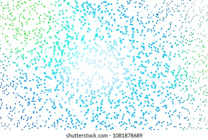 Light Blue, Green vector abstract pattern with circles. Geometry template for your business design. Background with colored spheres.