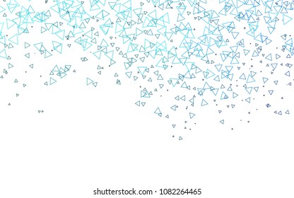 Light Blue, Green vector abstract colorful background, which consist of triangles. Pattern with colored triangles on white background.