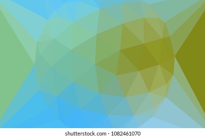 Light Blue, Green vector abstract mosaic backdrop with a diamond. A sample with polygonal shapes. Brand new style for your business design.
