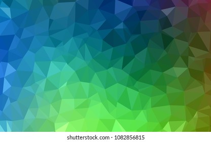Light Blue, Green vector abstract mosaic backdrop. Polygonal abstract illustration with gradient. New template for your brand book.