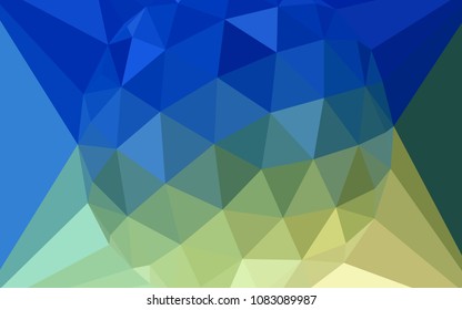 Light Blue, Green vector abstract mosaic backdrop with a diamond. Abstract illustration with an elegant triangles. Pattern for a brand book's backdrop.