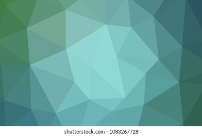 Light Blue, Green vector abstract polygonal template. Colorful abstract illustration with triangles. Pattern for a brand book's backdrop.