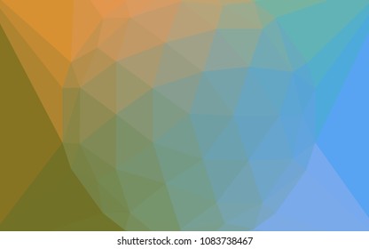 Light Blue, Green vector abstract polygonal template with a gem in a centre. Polygonal illustration, which consists of triangles. Polygonal design for your web site.