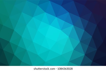 Light Blue, Green vector abstract mosaic pattern. Geometric illustration in Origami style with gradient.  That new template can be used for your brand book.