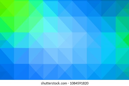 Light Blue, Green vector abstract polygonal pattern. A completely new color illustration in a polygonal style. The best triangular design for your business.