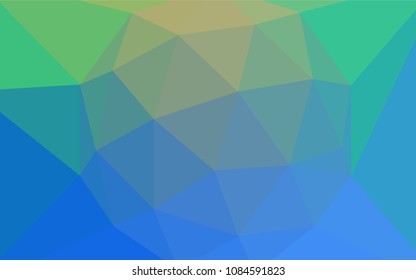 Light Blue, Green vector abstract polygonal pattern. Creative illustration in halftone style with triangles. Template for cell phone's backgrounds.