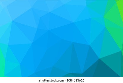 Light Blue, Green vector abstract polygonal pattern. A sample with polygonal shapes. That pattern can be used as a part of a brand book.