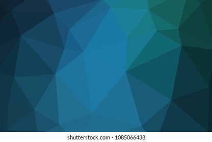 Light Blue, Green vector abstract mosaic pattern. Creative geometric illustration in Origami style with gradient. Textured pattern for your backgrounds.