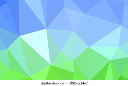 Light Blue, Green vector abstract polygonal template. A sample with polygonal shapes. Brand new style for your business design.