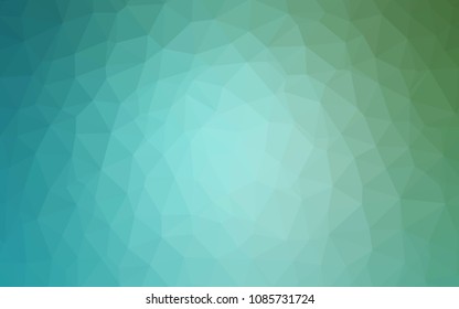 Light Blue, Green vector abstract mosaic pattern. Colorful illustration in abstract style with triangles. Best triangular design for your business.