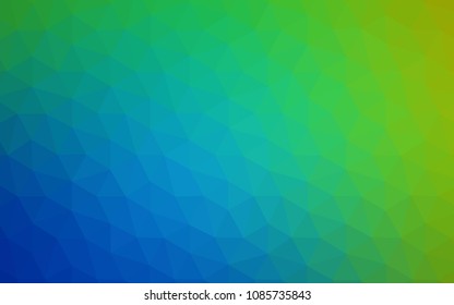 Light Blue, Green vector abstract mosaic background. Colorful illustration in abstract style with triangles. A completely new design for your leaflet.
