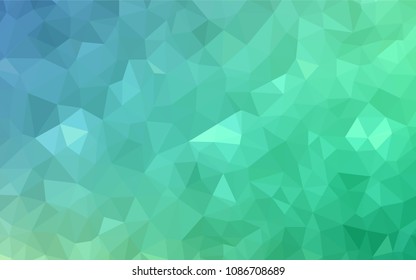Light Blue, Green vector abstract polygonal template. Elegant bright polygonal illustration with gradient. Pattern for a brand book's backdrop.