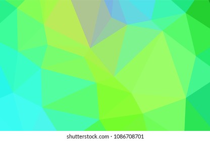 Light Blue, Green vector abstract mosaic pattern. A completely new color illustration in a  polygonal style. A completely new template for your business design.