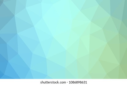 Light Blue, Green vector abstract mosaic pattern. A completely new color illustration in a polygonal style. Pattern for a brand book's backdrop.