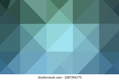 Light Blue, Green vector abstract mosaic backdrop. Glitter abstract illustration with an elegant design. A completely new template for your business design.