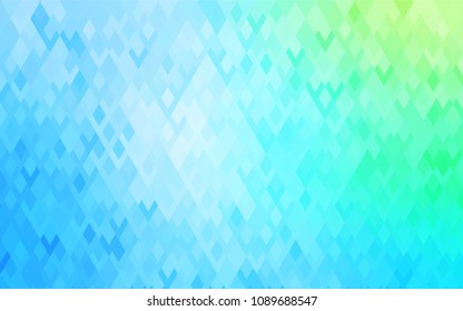 Light Blue, Green vector abstract textured polygonal background. Blurry rectangular design. The pattern with repeating rectangles can be used for background.