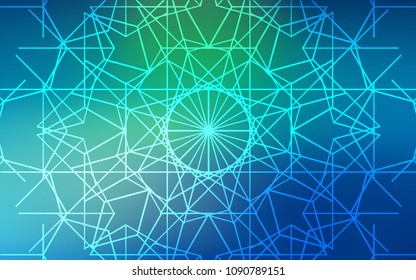 Light Blue, Green vector abstract doodle template. Creative illustration in blurred style with doodles made by child. Hand painted design for web, leaflet, textile.