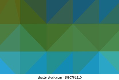 Light Blue, Green vector abstract polygonal pattern. Polygonal abstract illustration with gradient. Triangular pattern for your business design.