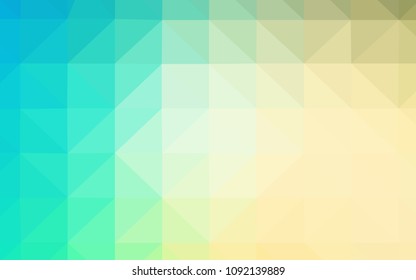 Light Blue, Green vector abstract mosaic backdrop. Glitter abstract illustration with an elegant triangles. Polygonal design for your web site.