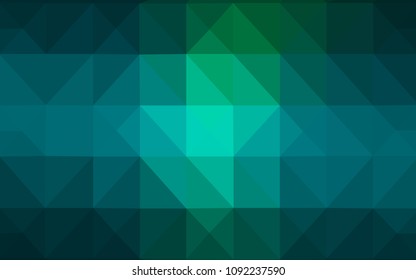 Light Blue, Green vector abstract polygonal template. Geometric illustration in Origami style with gradient.  Polygonal design for your web site.