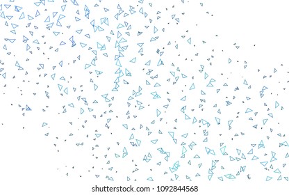 Light Blue, Green vector abstract colorful background, which consist of triangles. Pattern with colored triangles on white background.