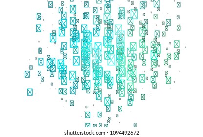 Light Blue, Green vector abstract colorful background, which consist of triangles. Pattern with colored triangles on white background.
