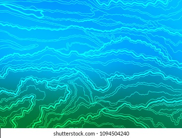 Light Blue, Green vector abstract doodle template. Doodles on blurred abstract background with gradient. Hand painted design for web, leaflet, textile.