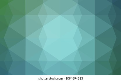 Light Blue, Green vector abstract mosaic background. A sample with polygonal shapes. Brand new style for your business design.