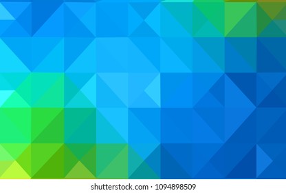 Light Blue, Green vector abstract polygonal background. Modern abstract illustration with triangles. Textured pattern can be used as a background.