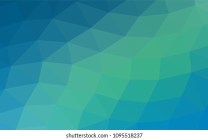 Light Blue, Green vector abstract polygonal background. Geometric illustration in Origami style with gradient.  Triangular pattern for your business design.