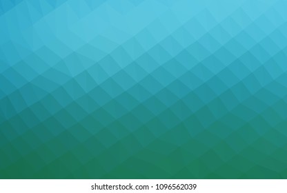 Light Blue, Green vector abstract mosaic pattern. Shining illustration, which consist of triangles. The elegant pattern can be used as part of a brand book.