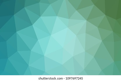 Light Blue, Green vector abstract mosaic pattern. Polygonal abstract illustration with gradient. Brand new style for your business design.