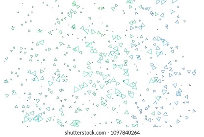 Light Blue, Green vector abstract colorful background, which consist of triangles. Pattern with colored triangles on white background.