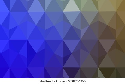 Light Blue, Green vector abstract polygonal background. Geometric illustration in Origami style with gradient.  Brand new design for your business.